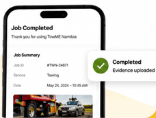 TowME app screen showing completed evidence uploaded